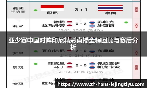 亚少赛中国对阵印尼精彩直播全程回顾与赛后分析